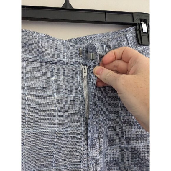 Banana Republic Linen Blend Windowpane Coastal Shorts Size 8 - Picture 4 of 8